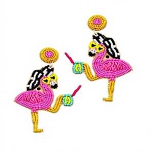 Fashion Jewelry Women's MD HANDICRAFTS Beaded Embroidery Duck <b>Bird</b> Shaped Seed Bead Hand Embroidery Classic Stud Earrings Party - Product Image 1