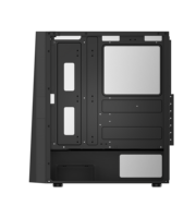 SAMA – boîtier de pc de jeu ARGB, armoire de bureau en verre trempé blanc, tour moyenne ATX, ordinateur