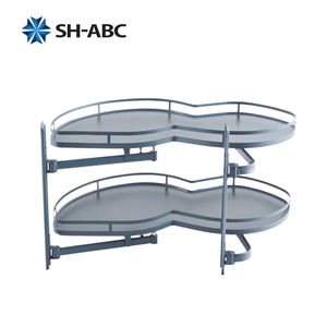 منظم خزانة مطبخ دوار حديث بطبقتين قابل للسحب من نوع SH-ABC - Product Image 1