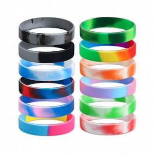 Custom Silicone <b>Rubber</b> Bracelets Color Pattern Wristbands for Men Women Teens & Kids Blank Silicone <b>Bands</b> for Events Parties - Product Image 1