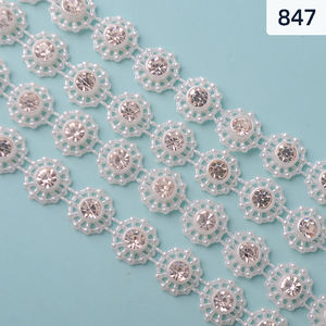 Đa thiết kế tuyến tính hạt bán buôn ABS ngọc trai Sting hạt với đá pha lê Inlayed đồ trang sức thời trang làm phụ kiện - Product Image 4