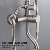 Ensemble de douche mural pour salle de bain, mitigeur de douche apparent, colonne de douche