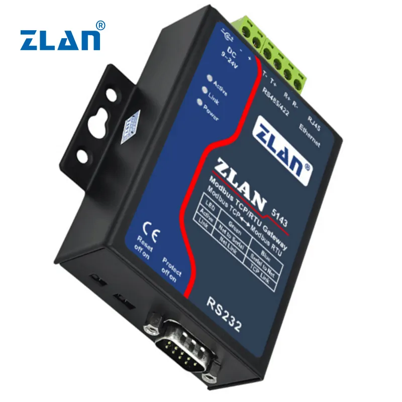 ZLAN5143 rs232 बॉड दर आरटीयू modbus धारावाहिक कनवर्टर