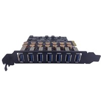 Carte d'extension PCI-E G-karve avec interface graphique, 7 ports USB 3.0 haute vitesse, alimentation 10A intégrée, pour ordinateurs de bureau