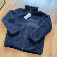 Veste Safari Décontractée Automne-Hiver pour Hommes et Femmes, Coupe-Vent Extérieur en Polaire Polaire XL, Épaisse, Tissage Lâche, Laine d'Agneau Teinte Unie