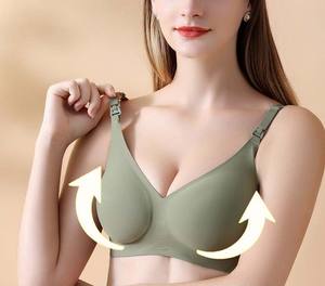 IBGUH confortevole reggiseno Push-up Wireless morbido per donna senza cuciture triangolo coppetta Lingerie traspirante reggiseno intero - Product Image 3