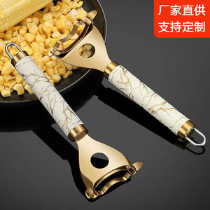Pelador de maíz de platino, mango grueso de acero inoxidable, herramienta de cocina para procesamiento de vegetales fácil de operar - Product Image 2