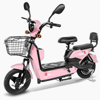 Bicicleta Eléctrica, E-bike, Batería de Plomo-Ácido de 48V, Neumáticos Anchos, Motor sin Escobillas Digital de 500W, Alcance de 50km, Bicicleta Urbana Electrónica