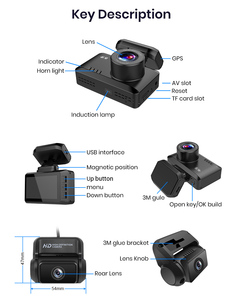 4K Dash Cam Gesto Foto WiFi <span class=keywords><strong>2</strong></span>.4 "Macchina Fotografica Dell'automobile Dashcam 3840*2160P 30FPS Ultra HD DVR video Registratore GPS Tracker Dashcam per Auto - Product Image 5