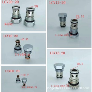Vanne de retenue à cartouche en acier au carbone fileté hydraulique LCV08-20, filetage externe 3/4 pouces, pression maximale 315 bars - Product Image 4