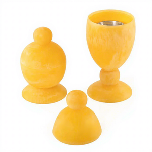 Juego de Quemadores de Incienso Aromático Hechos a Mano de Resina Estilo Marroquí, Ecológicos, con Diseño de Mármol Amarillo Bakhoor - Product Image 1