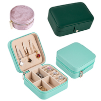 Fadeli Offre Spéciale femmes filles boucles d'oreilles oreille goujon boîte bijoux organisateur Portable petite boîte à bijoux en cuir PU voyage boîte à bijoux