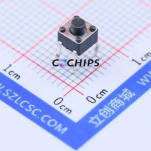 K2-1109DP-B4SW-01 Tactile Switch Through hole-4P,4.5x4.5mm Switch Single Pole Single Throw Round Button 2.5N Through Hole - Product Image 1