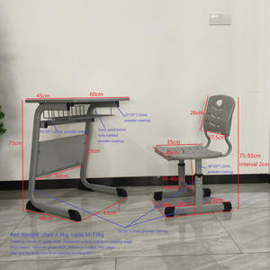 Modern Okul Mobilyaları Sıra Okul Masaları Sınıf Masaları Sınıf İçin Gizlilik Panelli - Product Image 2