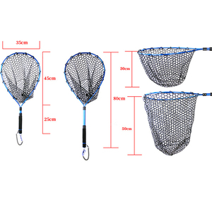 ตาข่ายจับปลายางไนล่อนพร้อมเสาอลูมิเนียมแบบพับเก็บได้และตะกร้าด้านล่างแบนขนาดใหญ่ - Product Image 6