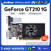 JIESHUO GeForce GT 210 1GB Game Graphics Card GDDR3 Gt210 1g Video Cards Gaming Gpu Gt 210 1gb Desktop Carte Graphique Gpu