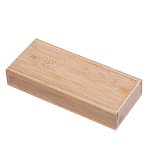 Boîte rectangulaire en bois massif avec couvercle coulissant pour le rangement de bijoux, montres et lunettes, taille et épaisseur personnalisables - Product Image 5