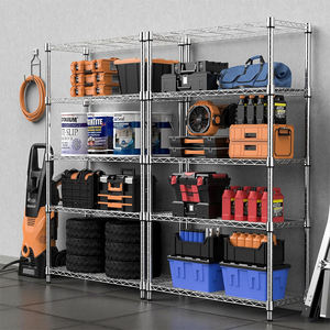 מחיר זול אבק מסחרי שחור וירוק אפוקסי מצופה מתכת מתלה יצרן מדפי חוט - Product Image 2