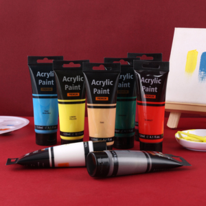 Ensemble de <span class=keywords><strong>peinture</strong></span> <span class=keywords><strong>acrylique</strong></span> premium 8 couleurs 120 ml, tubes de pigment riche de grande taille pour artistes débutants - Product Image 5