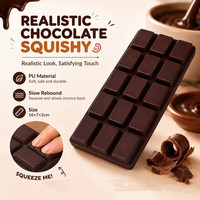 Bloc de chocolat anti-stress souple, design grand format, texture pliable, à récupération lente