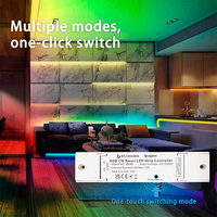 Bilihondim Zigbee – variateur de lumière RGB intelligent pour maison connectée, 1 canal, 200W, 24/12V, 16 millions de couleurs, portée de 30M, installation sans fil facile