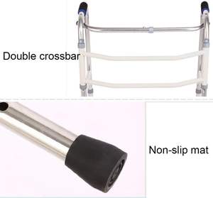 Factory Supply Idosos Walker Altura Ajustável Dobrável Walker Aço Inoxidável para os Deficientes Mobilidade Walking Aid - Product Image 2