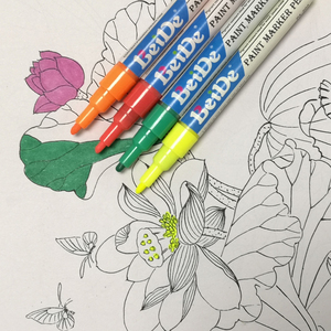 <span class=keywords><strong>Pennarello</strong></span> per pittura a olio a base di alcol color <span class=keywords><strong>oro</strong></span> e argento da 3mm - Product Image 2