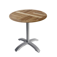 Petit carré de taille personnalisée Bistro Cafe PE osier rotin tissage patio café aluminium jardin thé Tables