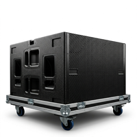 PA VIO 218 Subwoofer actif professionnel double 18 pouces 2400W RMS, enceinte extérieure avec DSP FIR allemand pour scène, concert, événement