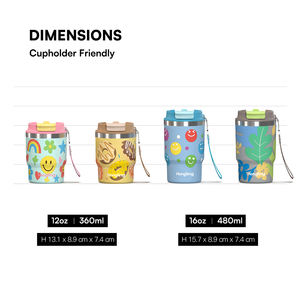 Hong ling: Tapa multifuncional 2 en 1 de 16 oz, múltiples formas de beber - Tu <span class=keywords><strong>taza</strong></span> diaria perfecta - 100% libre de BPA, material de calidad alimentaria - Product Image 6