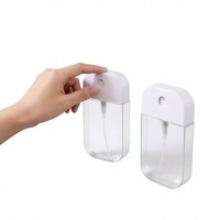 Flacon pulvérisateur PET rechargeable avec atomiseur à brume fine, flacon vide portable pour cosmétiques et parfums, design de type carte