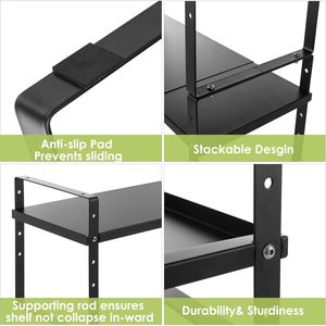 Kitchen Storage Rack Multi Layer Adjustable Shelf For Kitchen Organizers With 8-11.9in Depth - Product Image 4