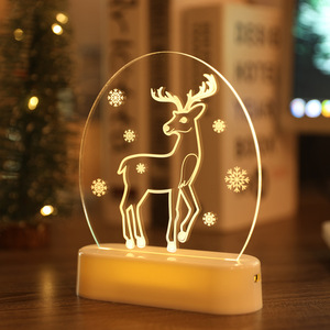 GL-S11 LED Acrylic 3D Night <strong>Light</strong> <strong>String</strong> <strong>Lights</strong> Ornaments 3D Letters Christmas Deer Decorations Night for Home Decor, Holiday - Product Image 4