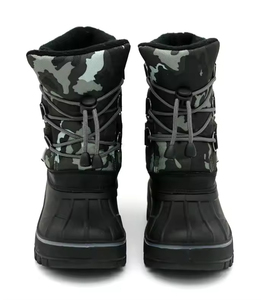 YLK405 Stivali Invernali per Bambini Impermeabili in Nylon Termico a Metà Polpaccio con Motivo Mimetico per Ragazzi - Product Image 3