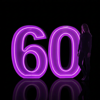 Numéro 4ft 5ft Grand Ensemble Led 3d LED Marquee Lettre Avec Lumières LED Ampoule Lettre pour Mariage Personnalisé Light up LOVE Letter
