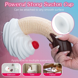 Dildo banane avec ventouse 184 mm à 228 mm, en silicone liquide réaliste, forme crème glacée, masseur point G pour femmes - Product Image 3