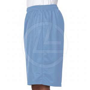 Short de course en maille pour hommes avec taille élastique et ourlet fendu sur le côté Short en maille classique pour hommes avec un design simple - Product Image 1