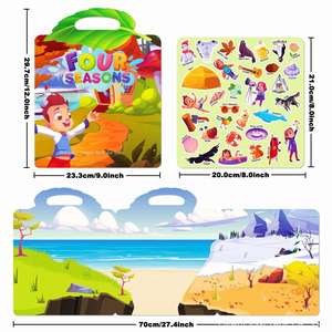 Libro de Pegatinas Reutilizables para Niños de 3 a 6 Años, con Temática de las 4 Estaciones, para Entrenamiento de Concentración, Actividades DIY para Niñas y Niños - Product Image 6
