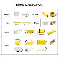 Module de batterie Ni-Cd 12V 4000mAh 48Wh pour éclairage de sécurité mural, type bâton long, pour signalisation de sortie, couloir, escalier, route d'évacuation