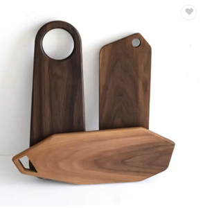 Haute qualité Offre Spéciale créatif forme irrégulière noir <span class=keywords><strong>noyer</strong></span> <span class=keywords><strong>planche</strong></span> en bois fromage <span class=keywords><strong>planche</strong></span> <span class=keywords><strong>à</strong></span> découper teck bois plateau <span class=keywords><strong>de</strong></span> service avec poignée - Product Image 2