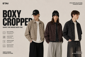 Giacca Invernale da Uomo Streetwear con Colletto Rialzato, Texture Effetto Pennello, Taglio e Cuciture di Alta Qualità, Cerniera, Stile Vintage, Fantasia Scozzese, Vestibilità Ampia e <span class=keywords><strong>alla</strong></span> <span class=keywords><strong>Moda</strong></span> - Product Image 2