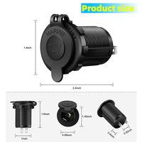 Prise allume-cigare de voiture 12V chargeur USB adaptateur d'alimentation prise pour voiture bateau marine