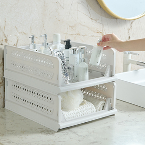 Có Thể Gập Lại Closet Tổ Chức <span class=keywords><strong>Stackable</strong></span> Nhựa Lưu Trữ Giỏ Tủ Quần Áo Container Cho Tủ Quần Áo Hoặc Không Gian Lưu Trữ - Product Image 5