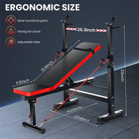 Banc de musculation pliable réglable en métal robuste pour haltères, équipement de musculation à domicile