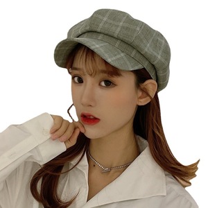 Casquette octogonale à carreaux style newsboy respirante tissée pour usage quotidien, mode streetwear homme et femme - Product Image 5