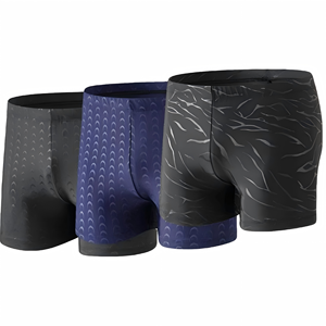Shorts de Baño para Hombre con Efecto Piel de Tiburón, Elásticos en 4 Direcciones, Impermeables, Duraderos, de Secado Rápido, Resistentes al Cloro, para <span class=keywords><strong>Piscina</strong></span> y Playa - Product Image 3