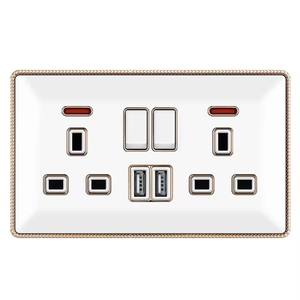 Nouvel interrupteur mural standard britannique 16A 250V, style rétro, 4 voies, avec panneau tactile, livraison gratuite à domicile - Product Image 5