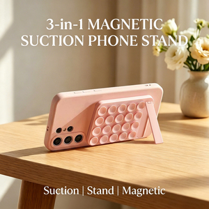 10 Vivid Colors Silicone Suction Phone Holder Hands Free Magnetic Cup Phone Stand <b>Foldable</b> Kickstand <b>Wall</b> Mount Universal Fit - Product Image 5