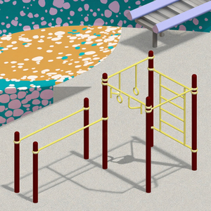 Acciaio Pull-Up Monkey bar per adulti attrezzature per il Fitness all'aperto per il parco esercizio - Product Image 4