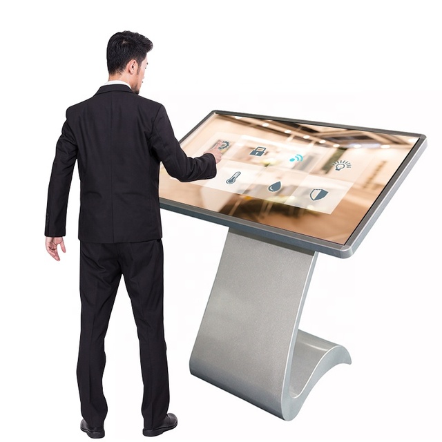 All-In-One 32/43/55/65 Inch Multimedia Touch Advertising Machine Floor-Stand Horizontal Self-Service Query Screen